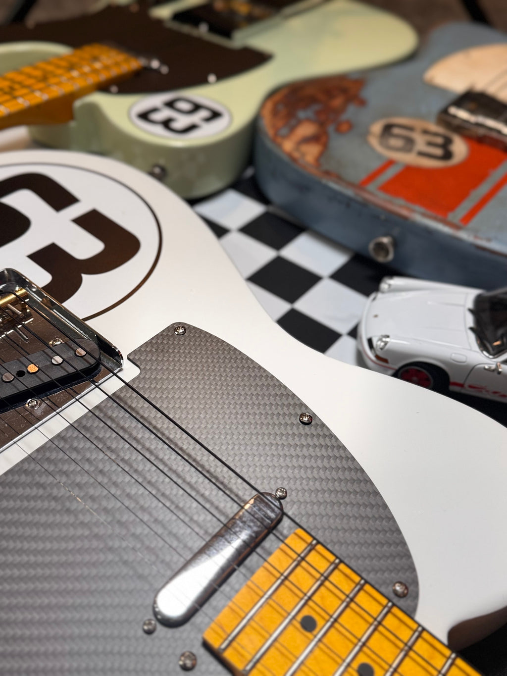 Custom Porsche 1963 901/911 Grand Prix White Guitar