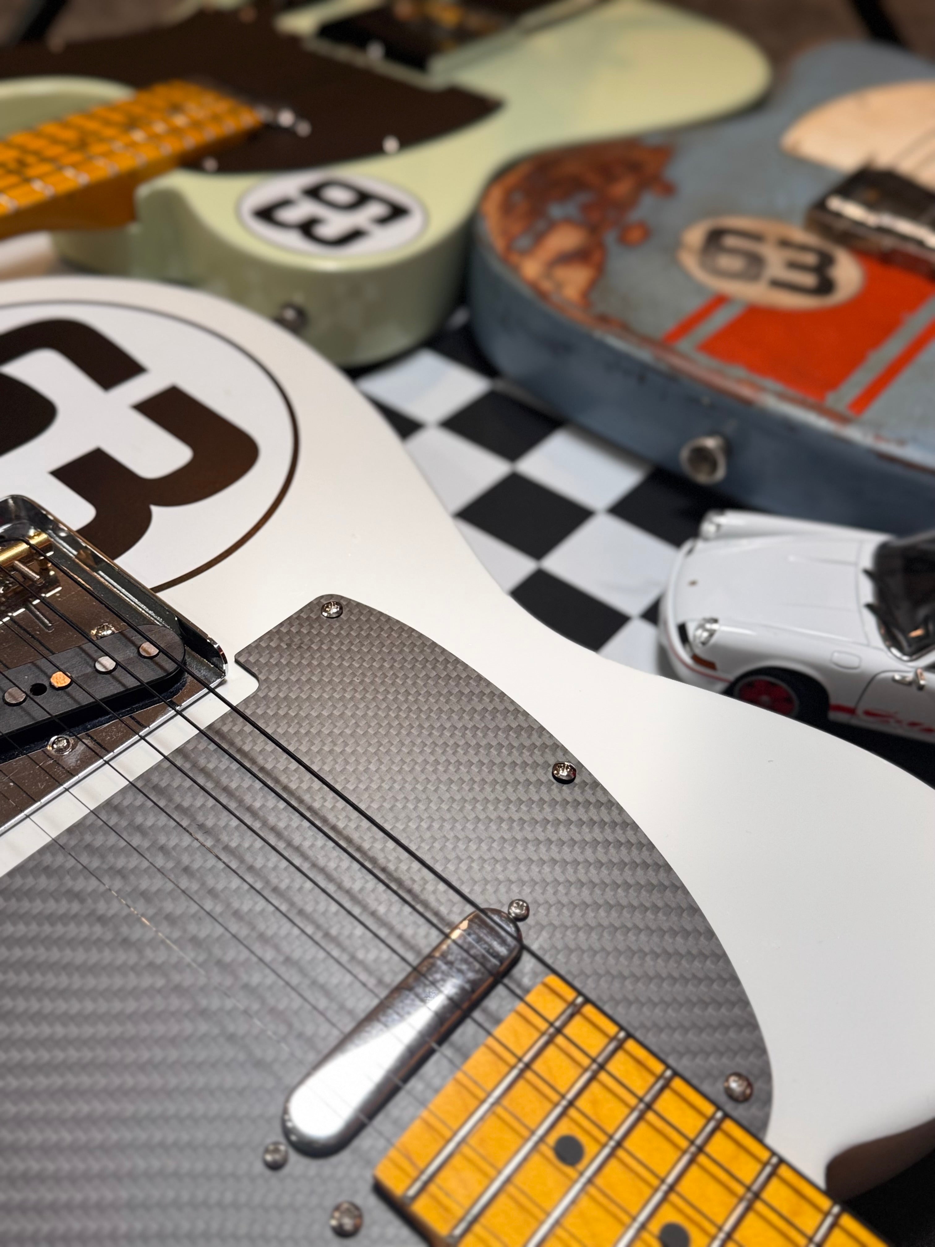 Custom Porsche 1963 901/911 Grand Prix White Guitar